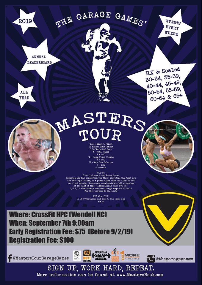 2019 Masters Tour Raleigh NC Competitors Calendar