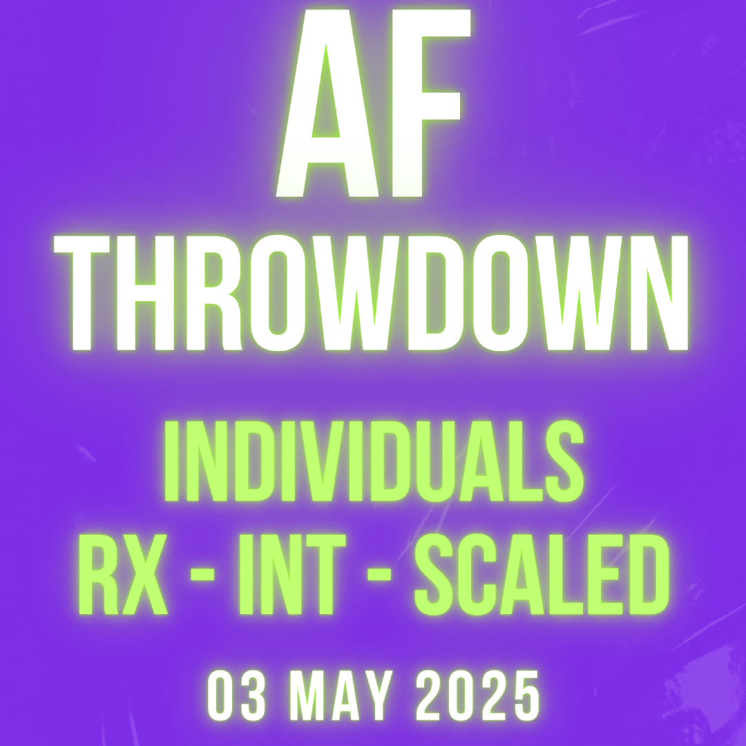 Fall Throwdown AF THROWDOWN - INDIVIDUAL - Competitors Calendar